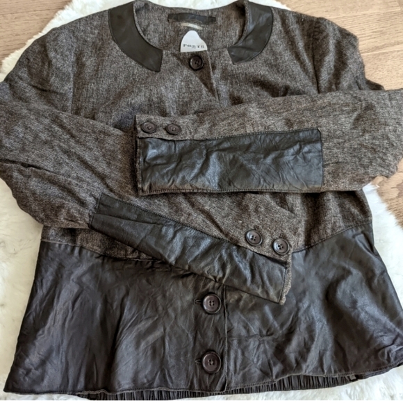 Vintage PORTS 1961  jacket coat blazer brown women's designer size 14 - Picture 3 of 9